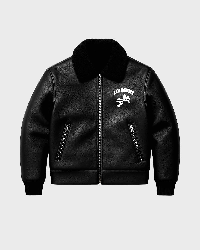 EMBOSSED LEATHER JACKET