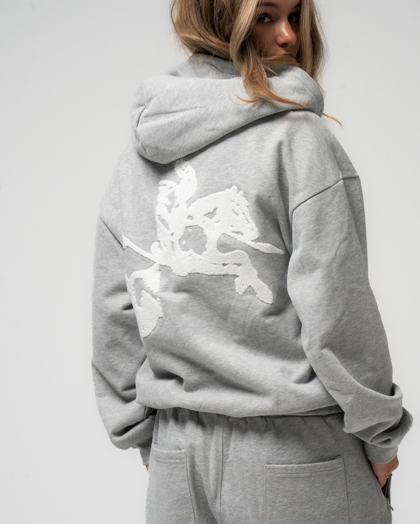 GREY ZIP HOODIE