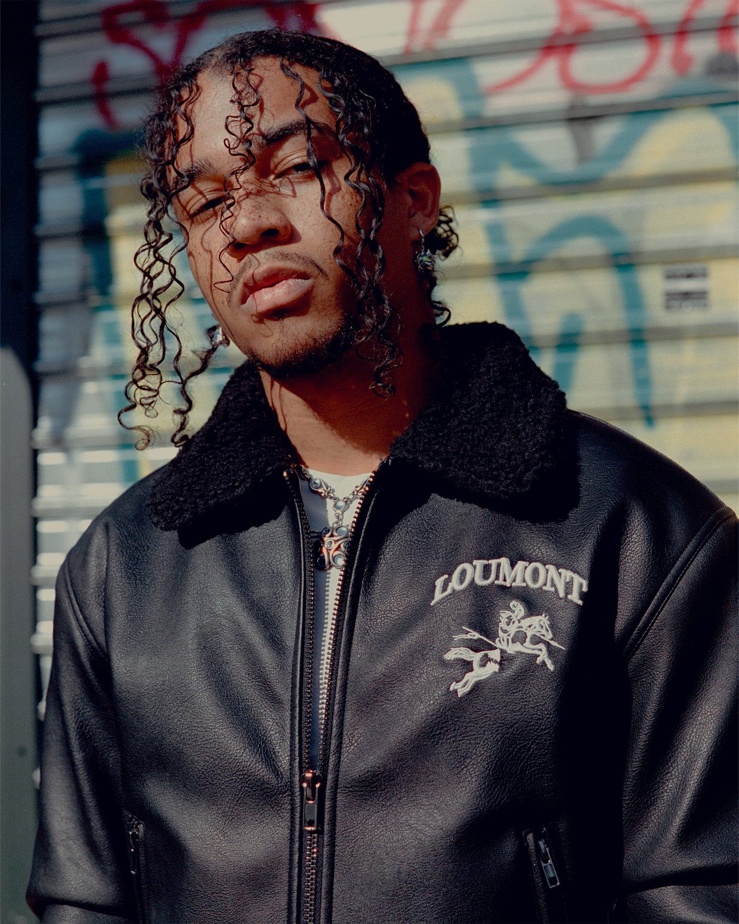 EMBOSSED LEATHER JACKET