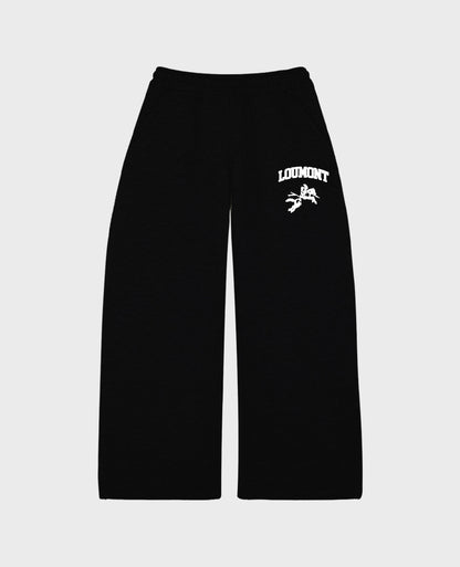 BLACK UNIVERSITY SWEATPANTS