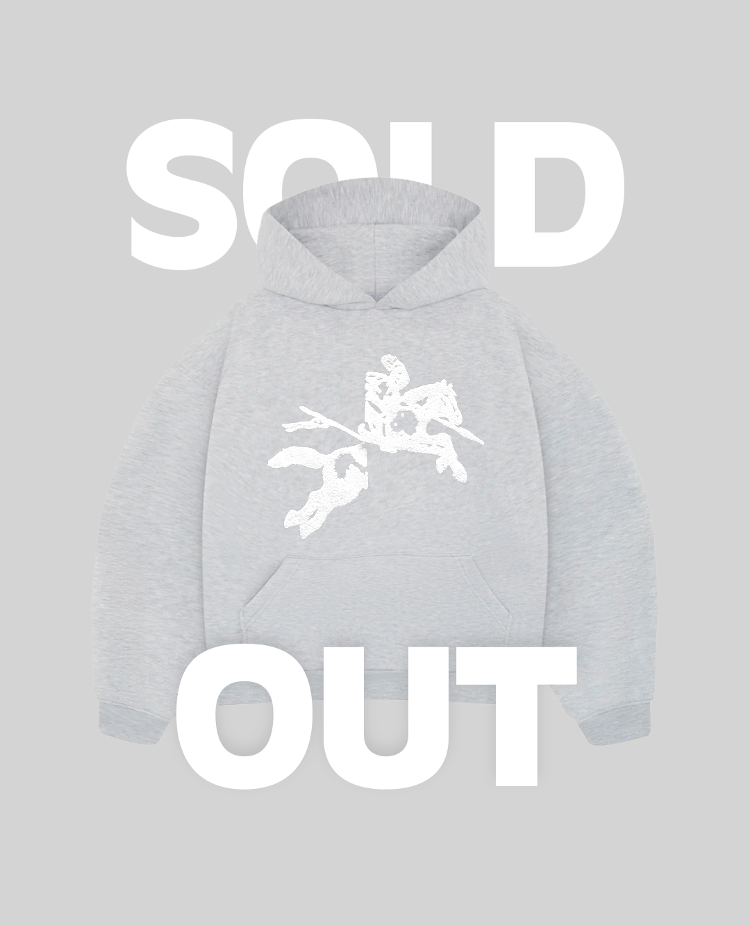 GREY HORSE HOODIE