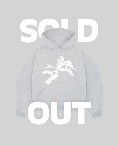 GREY HORSE HOODIE