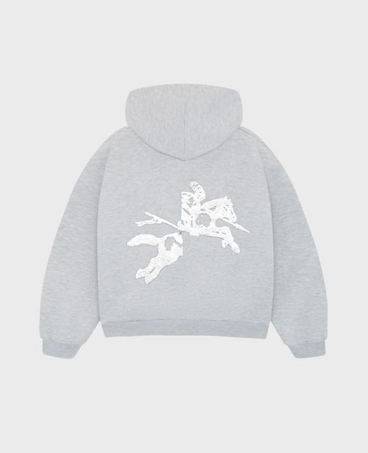 GREY ZIP HOODIE