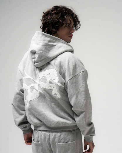 GREY ZIP HOODIE