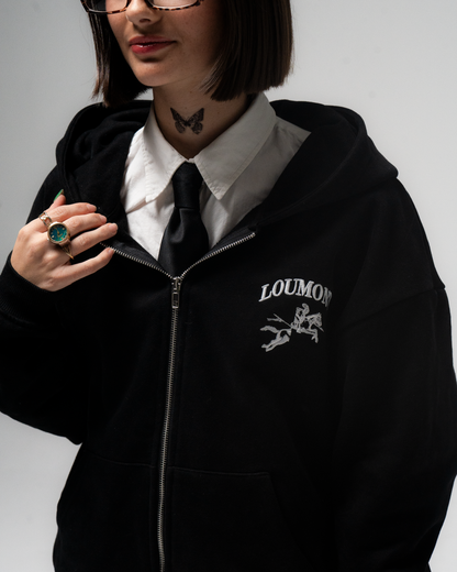 BLACK ZIP-HOODIE