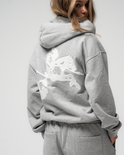 GREY ZIP HOODIE