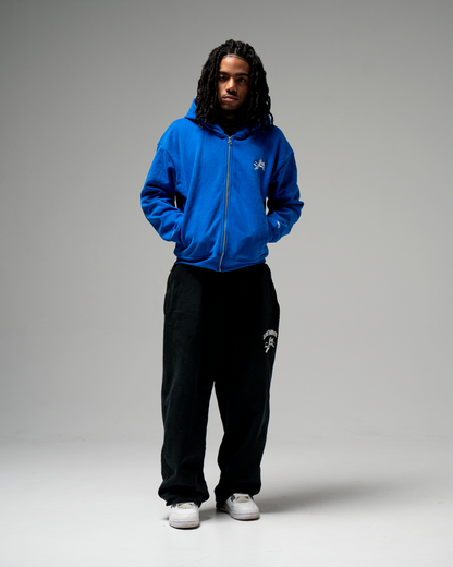BLUE ZIP-HOODIE
