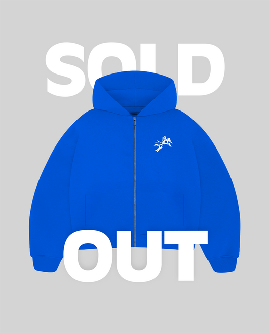 BLUE ZIP-HOODIE