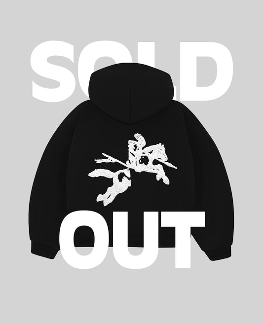 BLACK ZIP-HOODIE